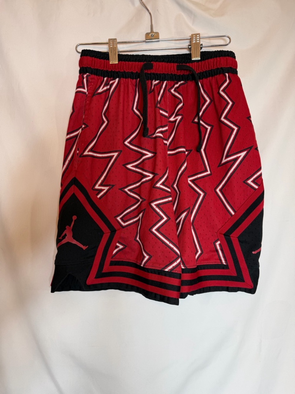 Jordan Red and Black Zigzag Basketball Shorts
